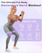 Fitense Fabric Resistance Band Set — 6 Levels