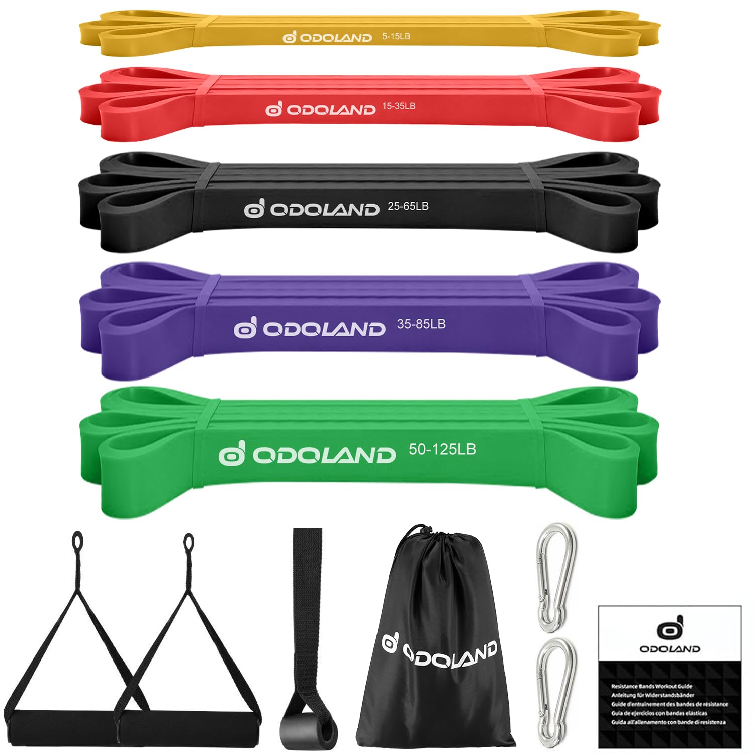 Odoland 5-Level Pull-Up Resistance Loop Bands