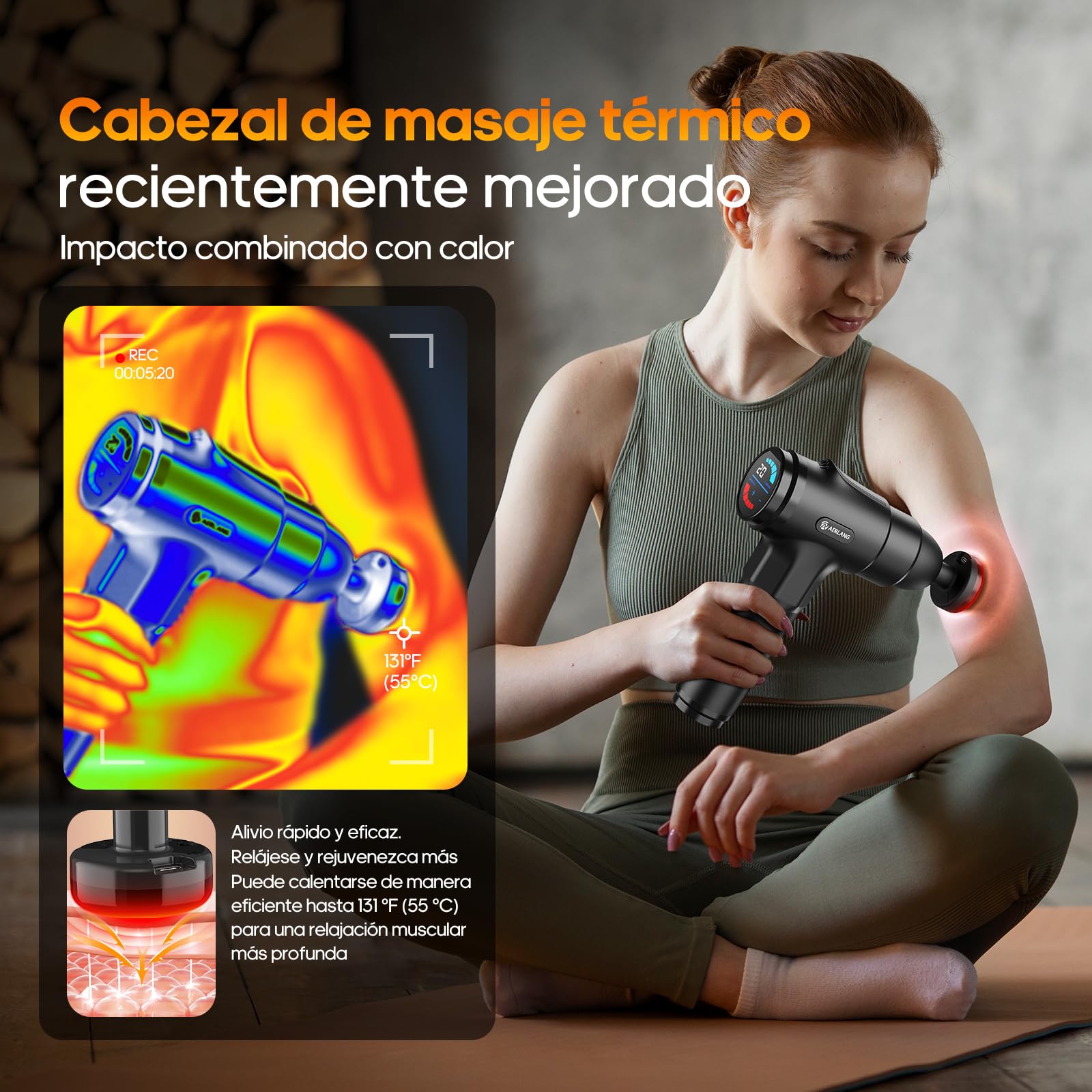 AERLANG Heat + Percussion Massage Gun