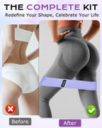 Fitense Fabric Resistance Band Set — 6 Levels