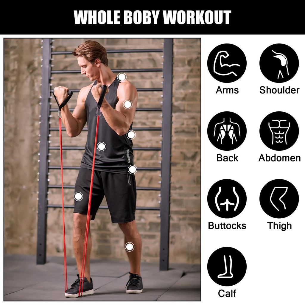 Odoland 5-Level Pull-Up Resistance Loop Bands