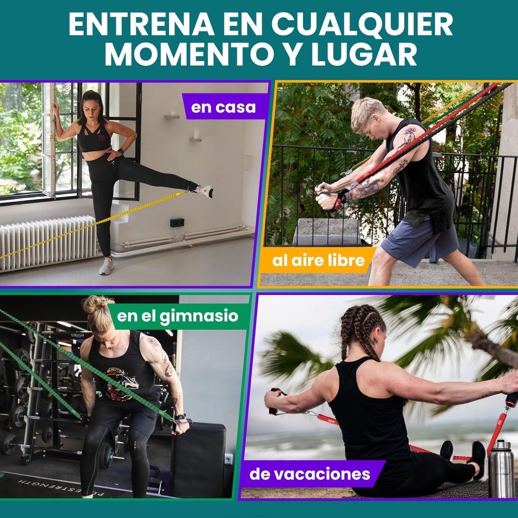 BeMaxx Premium Resistance Band Set — 13 Pieces