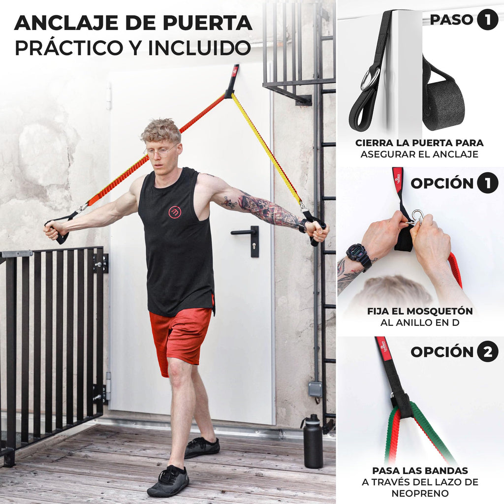 BeMaxx Premium Resistance Band Set — 13 Pieces