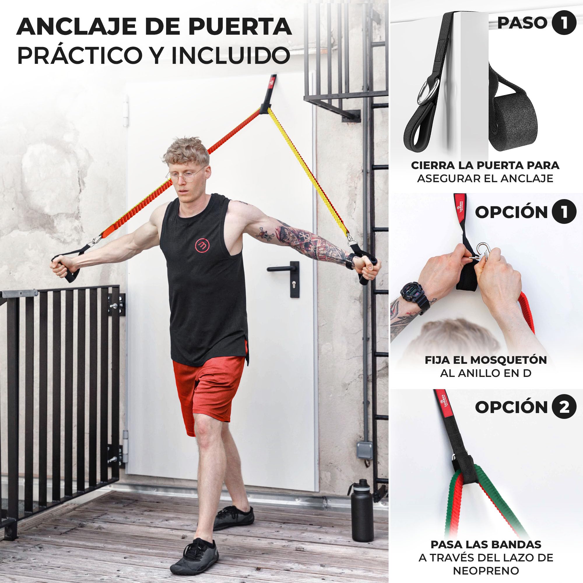 BeMaxx Premium Resistance Band Set — 13 Pieces