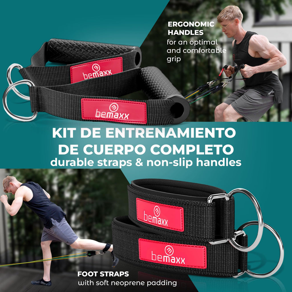 BeMaxx Premium Resistance Band Set — 13 Pieces